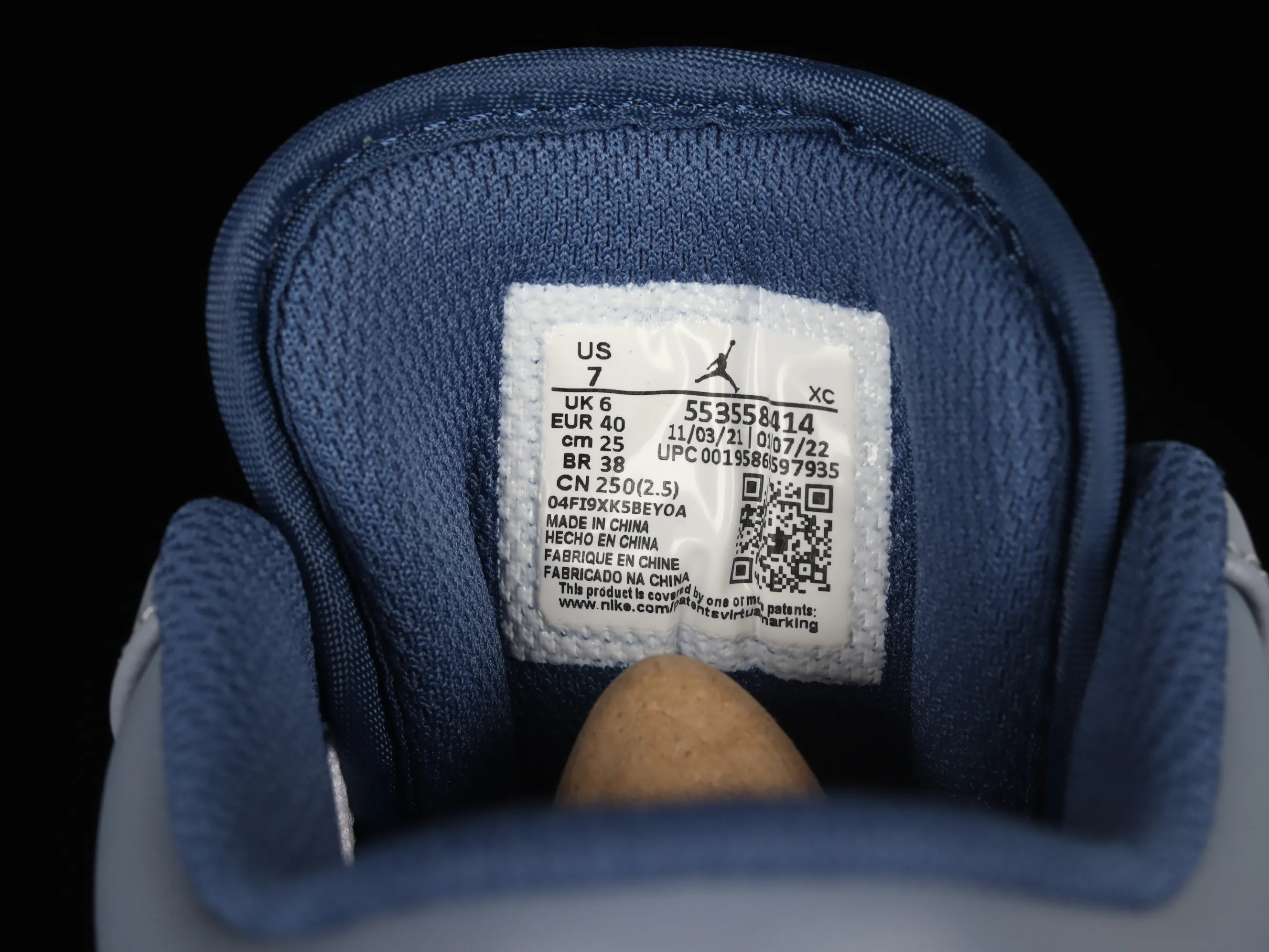 All categories Air Jordan Jordan series basketball shoes Air Jordan 1 Low G version pure original Air Jordan 1 Low AJ1 Joe 1 navy blue low-top cultural and leisure sports sneakers 553558-414